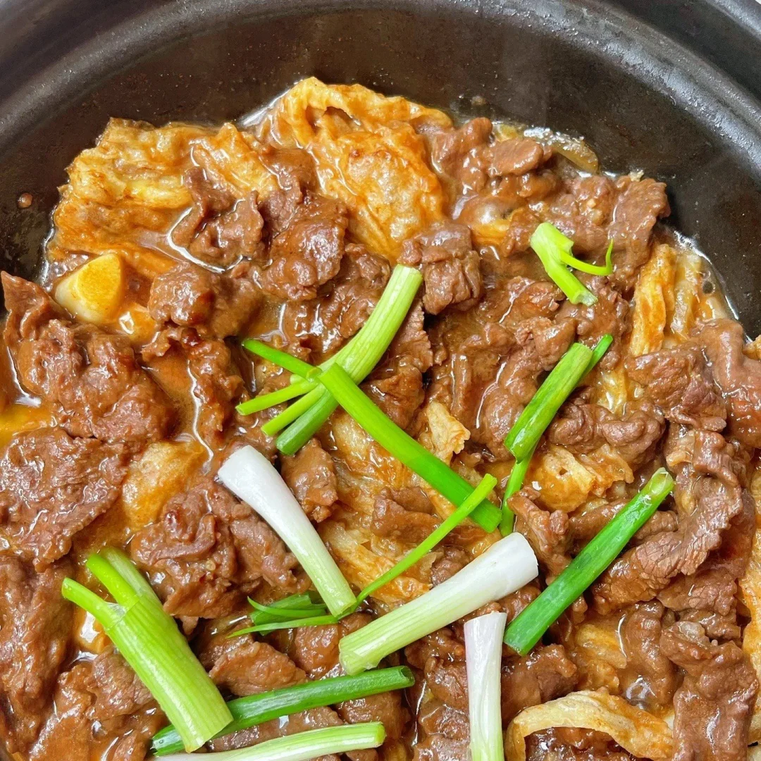 沙茶牛肉腐竹 (Satay Beef with Bean Curd Sticks)