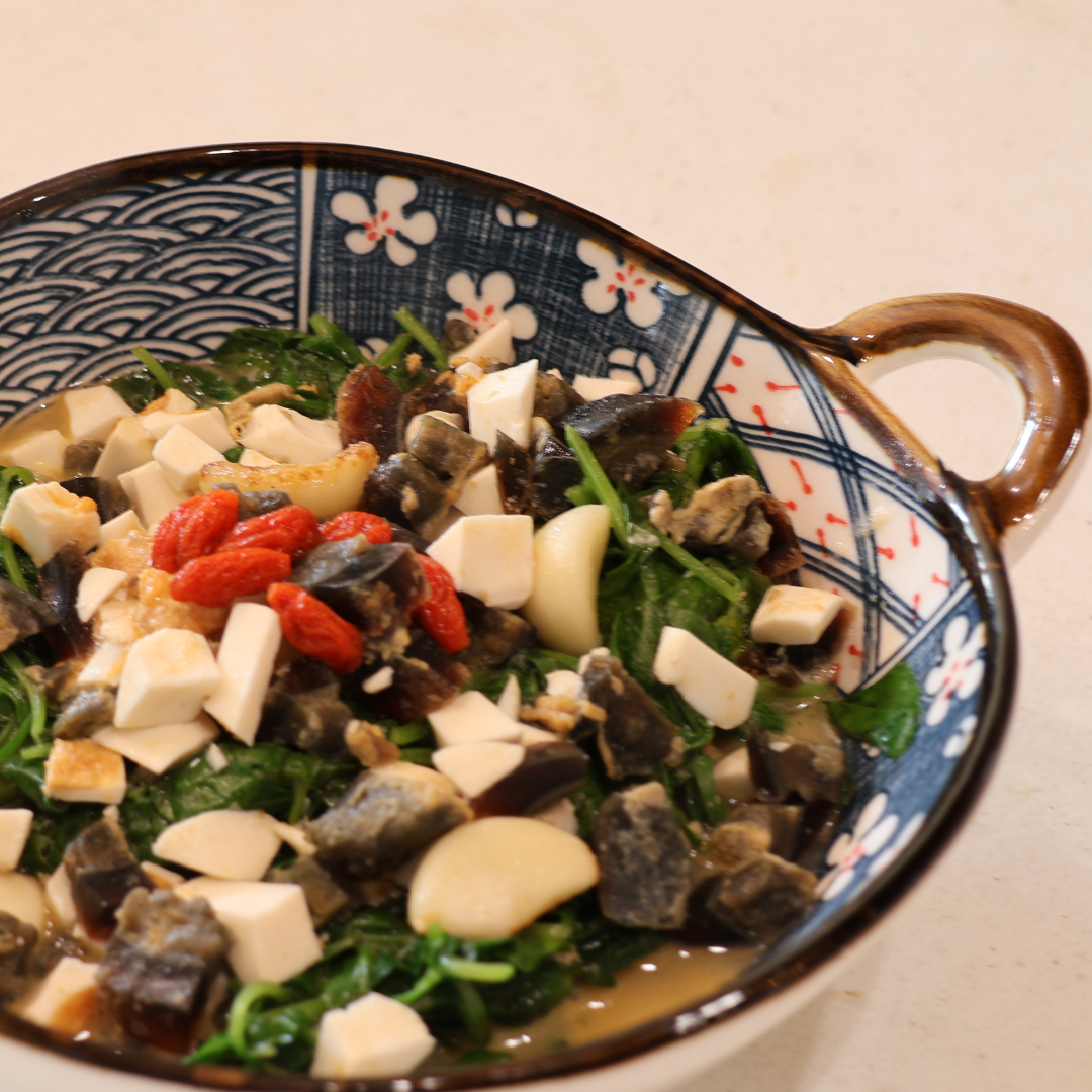 Pea Shoots in Supreme Broth