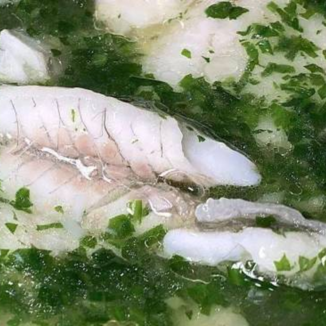 Fish Slices with Shepherd’s Purse Greens