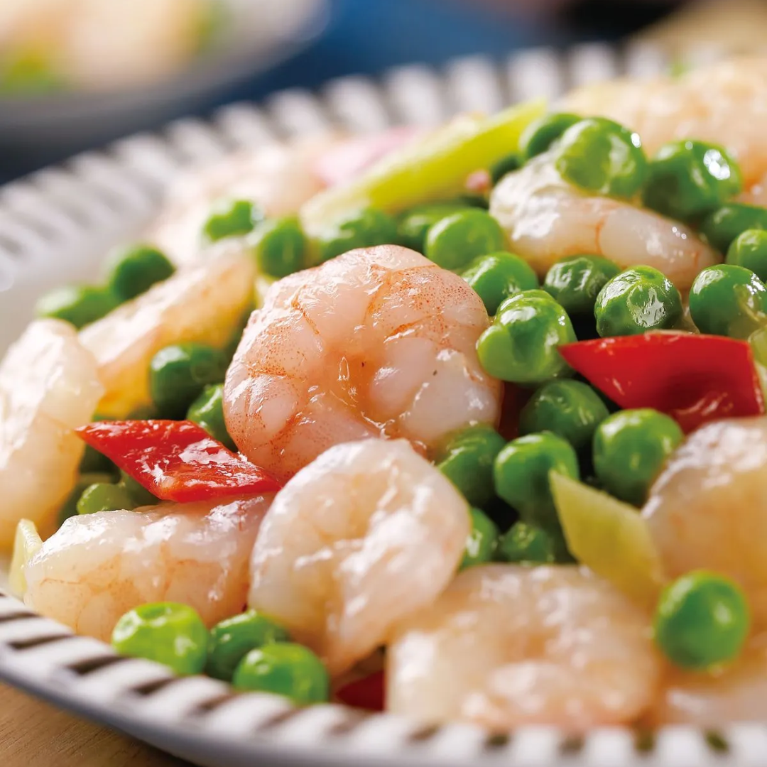 Shrimp with Green Peas & Water Chestnuts