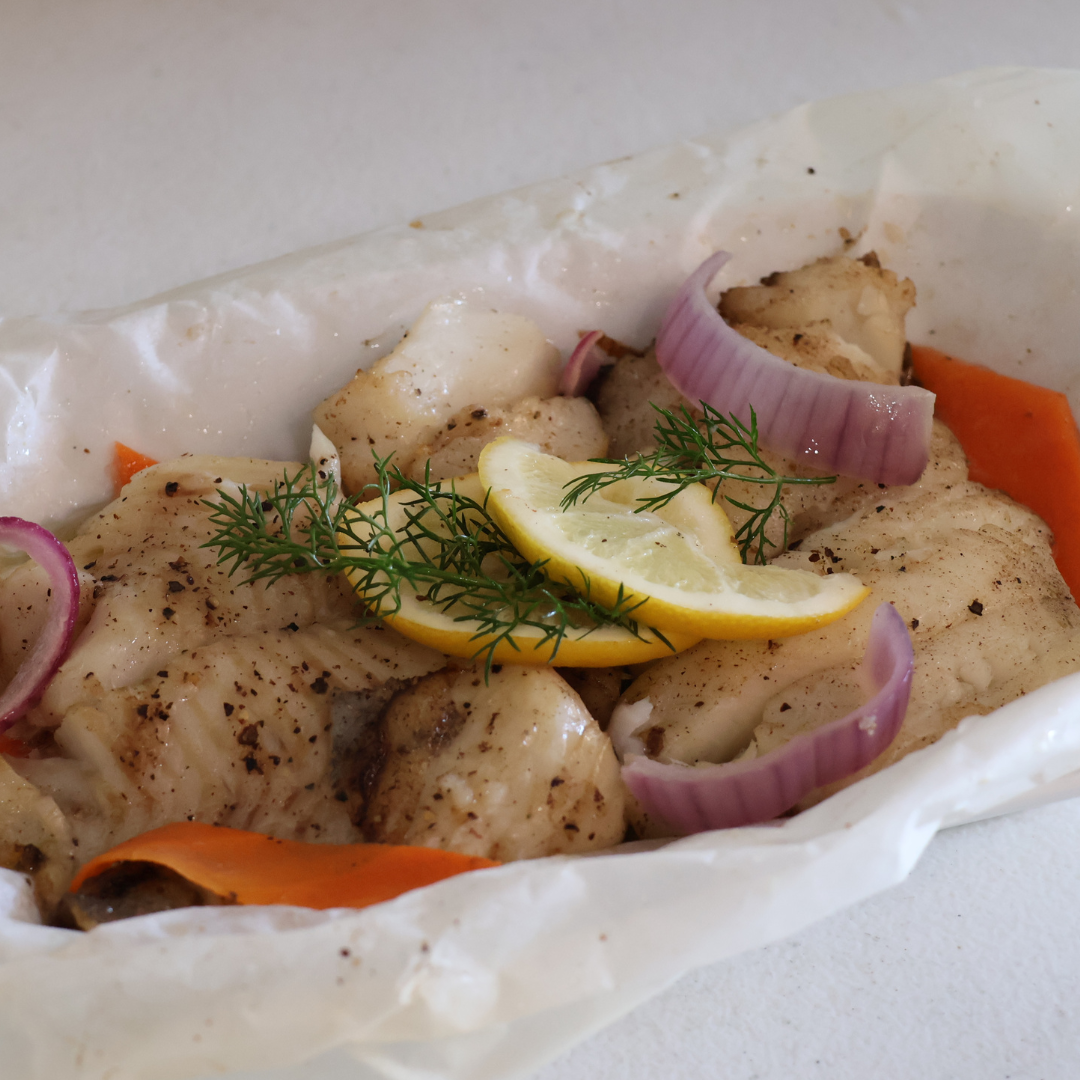 Pan-Seared Fish in Paper Wrap