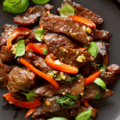Stir-fried Beef with Green Peppers