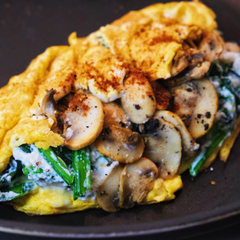 Mushroom & Cheese crambled Egg