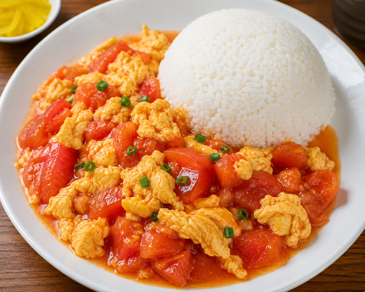 番茄炒蛋饭 (Tomato Egg Rice)
