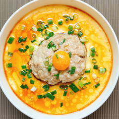 肉饼炖蛋 Steamed Egg Custard with Pork Patty